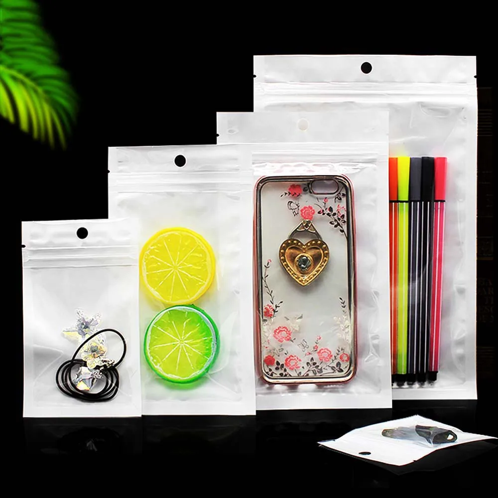 Белая прозрачная упаковка мешок Пластик потребительская в виде прозрачные сумки