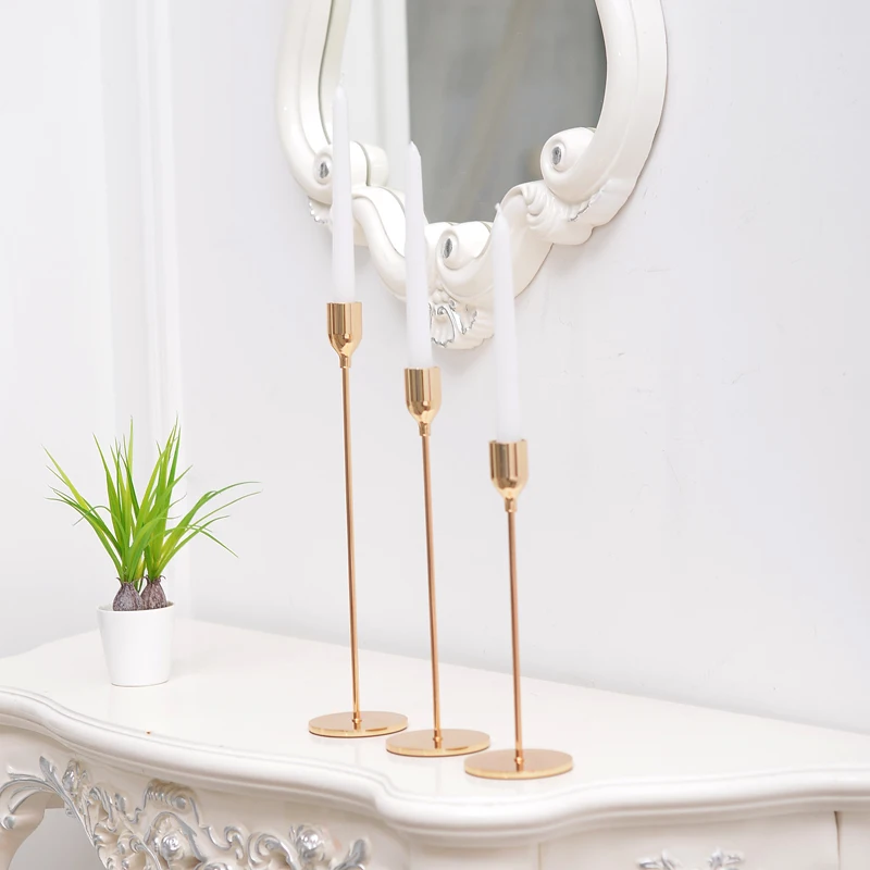 European candle holder single head tieyi candlestick romantic table setting creative home decoration wedding set | Дом и сад