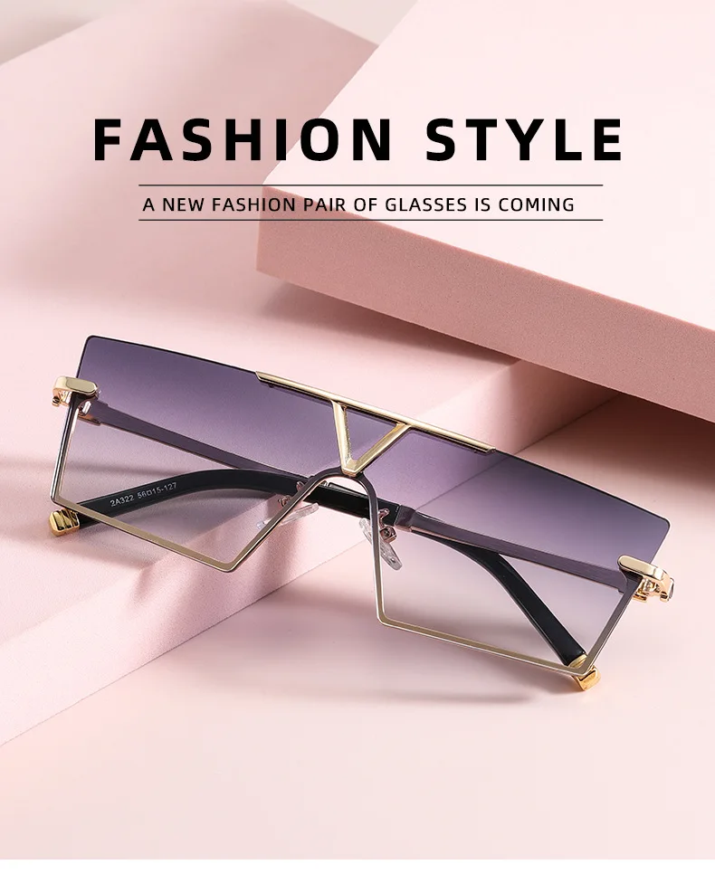 

Женские солнцезащитные очки в большой оправе, классические, дизайнерские, градиентные линзы, ретро, круглые, новая серия 322