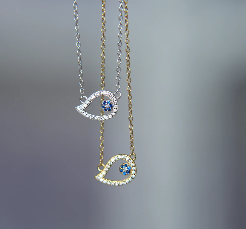 Женское Ожерелье-макси Collier тонкое ожерелье из серебра с мелким камнем в форме
