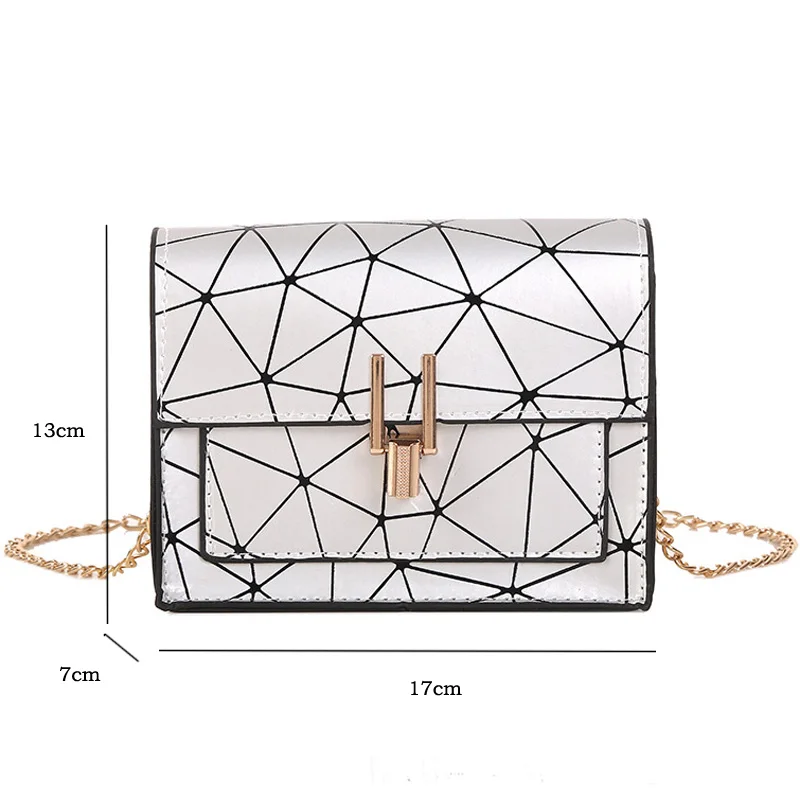 

Women Shoulder Bags 2019 summer new Korean version of the Messenger bag handbag chain wild crack printing wild shoulder bag