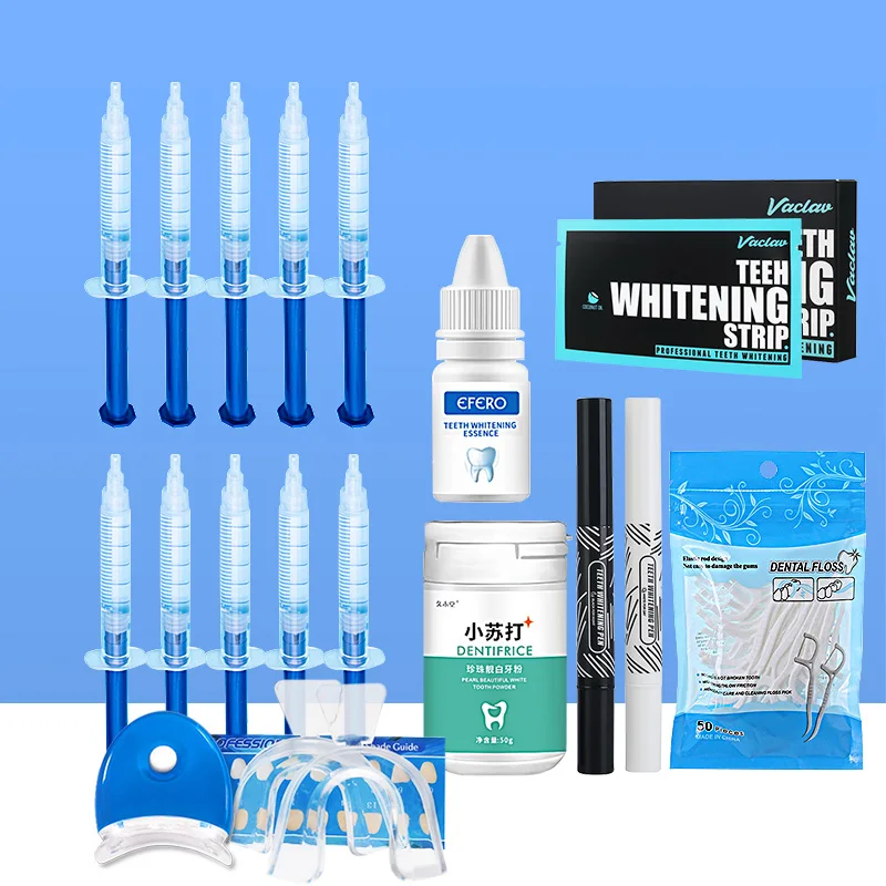 

15PCS/SET Teeth Whitening Strips Dental Peroxide Teeth Whitening Pen Powder Kit Dental Floss Picks Teeth Toothpicks Stick