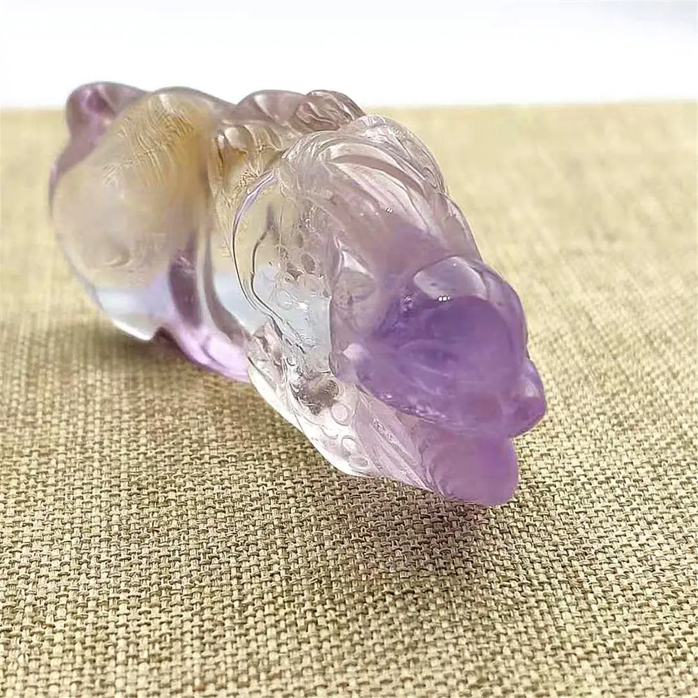 Натуральный фиолетовый Аметрин ожерелье подвеска в виде капли воды драгоценный