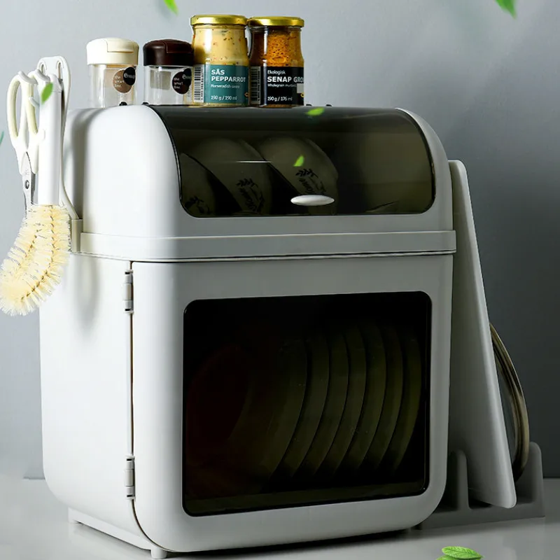 Кухонная стойка для столовых приборов ящик хранения посуды двухслойная полка с