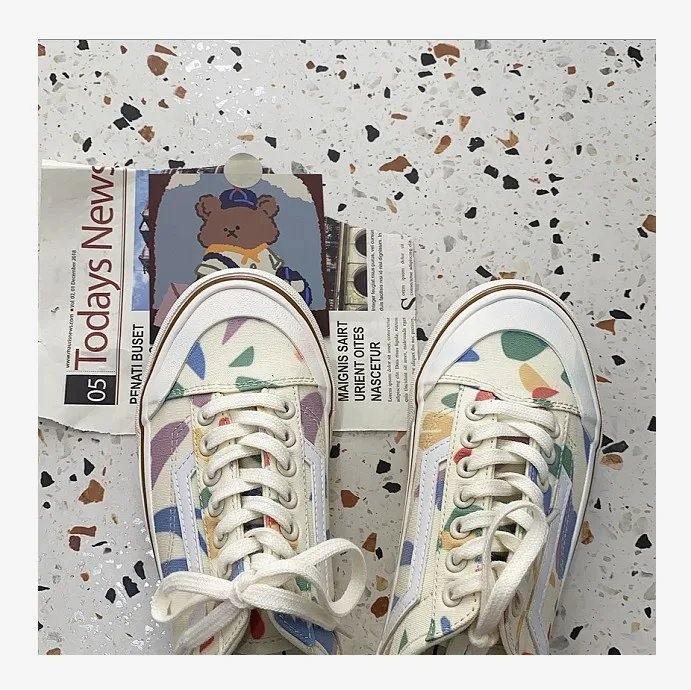 

version of canvas shoes college flat-soled student couple shoes men's women's shoes casual shoes