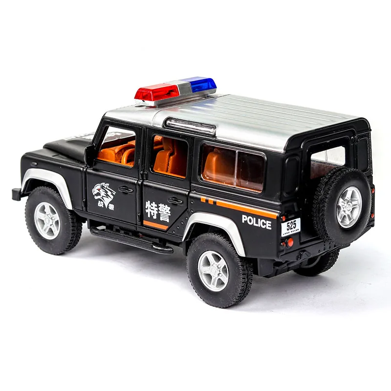 

Diecasts & Toy Vehicles Model Police Car 1:32 Leader Metal Alloy Simulation Pull Back Cars Toys For Kids Gifts For Children