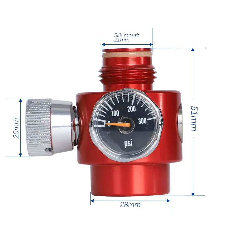 CO2 тегулятор G1/2 регулятор давления CO2 ЦИЛИНДР клапан 0-300PSI Пейнтбол сжатия воздуха/Co2 Регулируемый регулятор