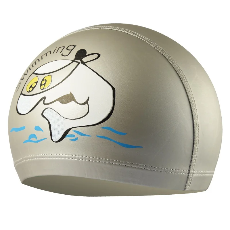 

Swimming cap children ear protect Silicone Waterproof Diving Hats kids Swim Pool caps Boys Girls elastic fish cartoon Diving hat