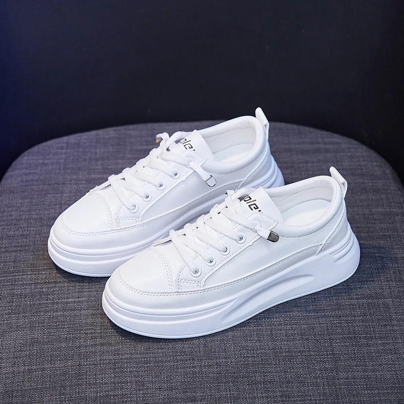 2021 Fashion Sneakers Women Shoes Young Ladies Casual Shoes Female Sneakers Brand Woman White Shoes Thick Sole 3cm