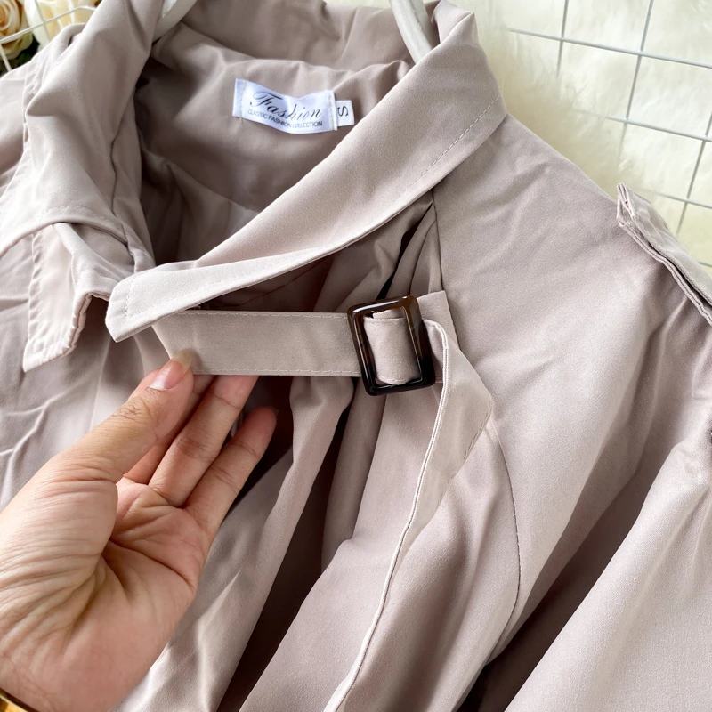 

Womens Coats Fashion Trench Coat 2020 Spring Autumn Women Clothes Korean Style Ladies Long Windbreaker Jacket Overcoat with Belt