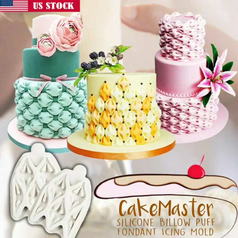 2020 CakeMaster силиконовый вал буфами на рукавах Fondant (сахарная) глазурь Плесень DIY торт