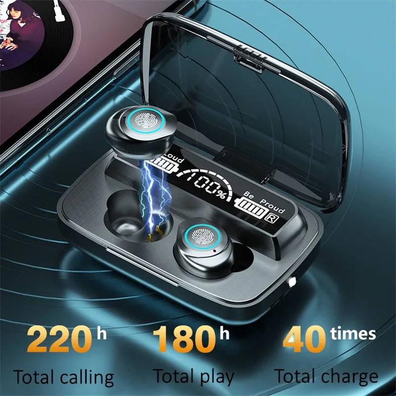 tws earbuds m10 true wireless headset hifi bass stereo helmet earpiece with mic bluetooth adaptor for xiaomi samsung tv pc gamer free global shipping