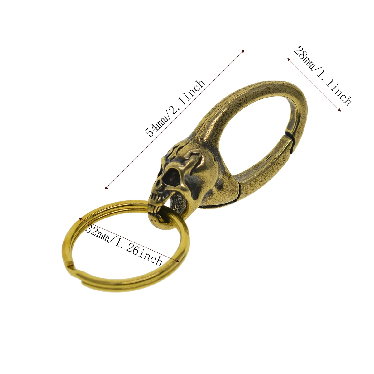 Ручная работа Весенняя оснастка овальная голова необработанная латунь японский