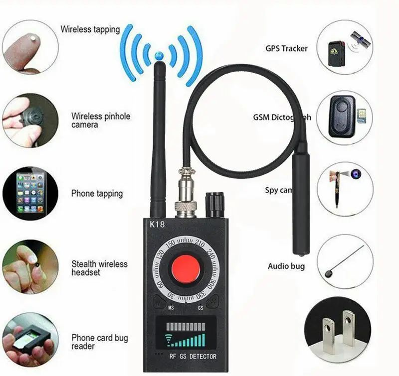 G319 анти-gps локатор детектор мобильного телефона беспроводной радиочастотный сигнал детектор полный диапазон Ошибка детектор Finder защита безопасности(ЕС Plug