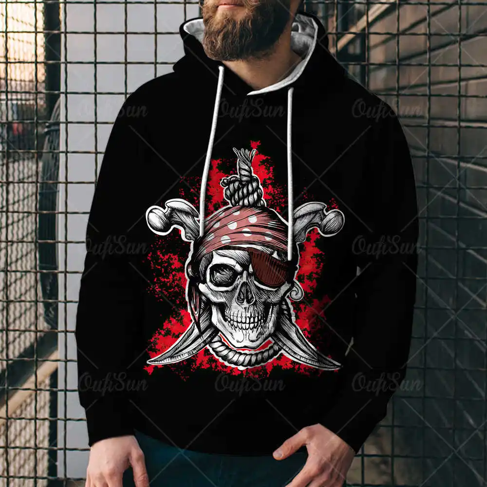 

2021 New Fashion Street Trend Horror Skull 3D Printing Men's/Women's Hoodie Spring And Autumn Hoodie Top Unisex Oversize XXS-4XL