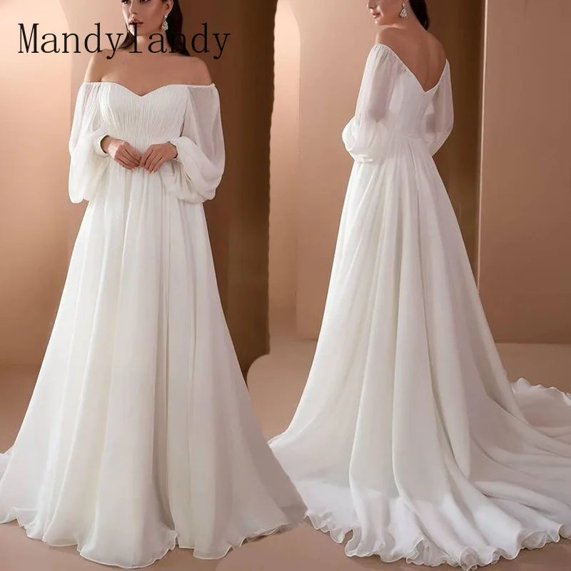 

mandylandy Women Elegant Evening Party Dress Ladies Sexy Off Shoulder Halter High Waist Wedding Mermaid Dress Prom Gown