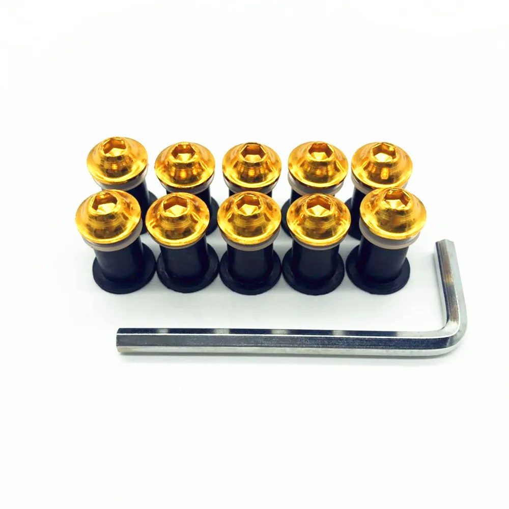 10PCS M5 Motorcycle Windscreen Windshield Bolt Screw Kit FOR Kawasaki Ninja 650R ER-5F ZX10R ZX6R ZX636 ZX600R 7R |