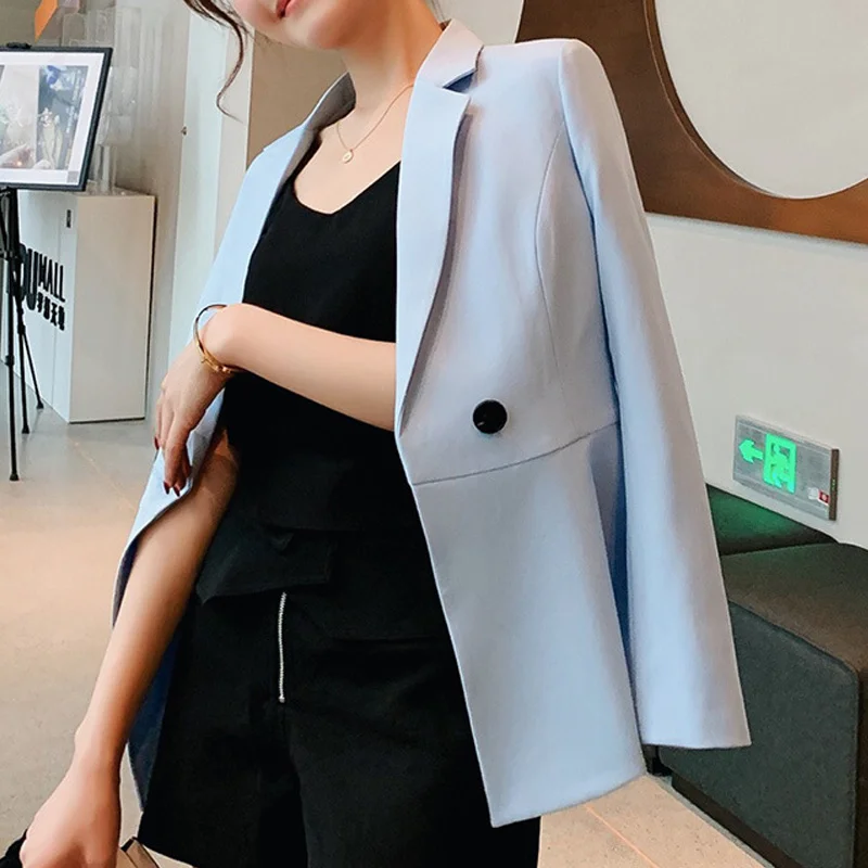 Женские блейзеры и куртки Женская официальная одежда с v-образным вырезом на