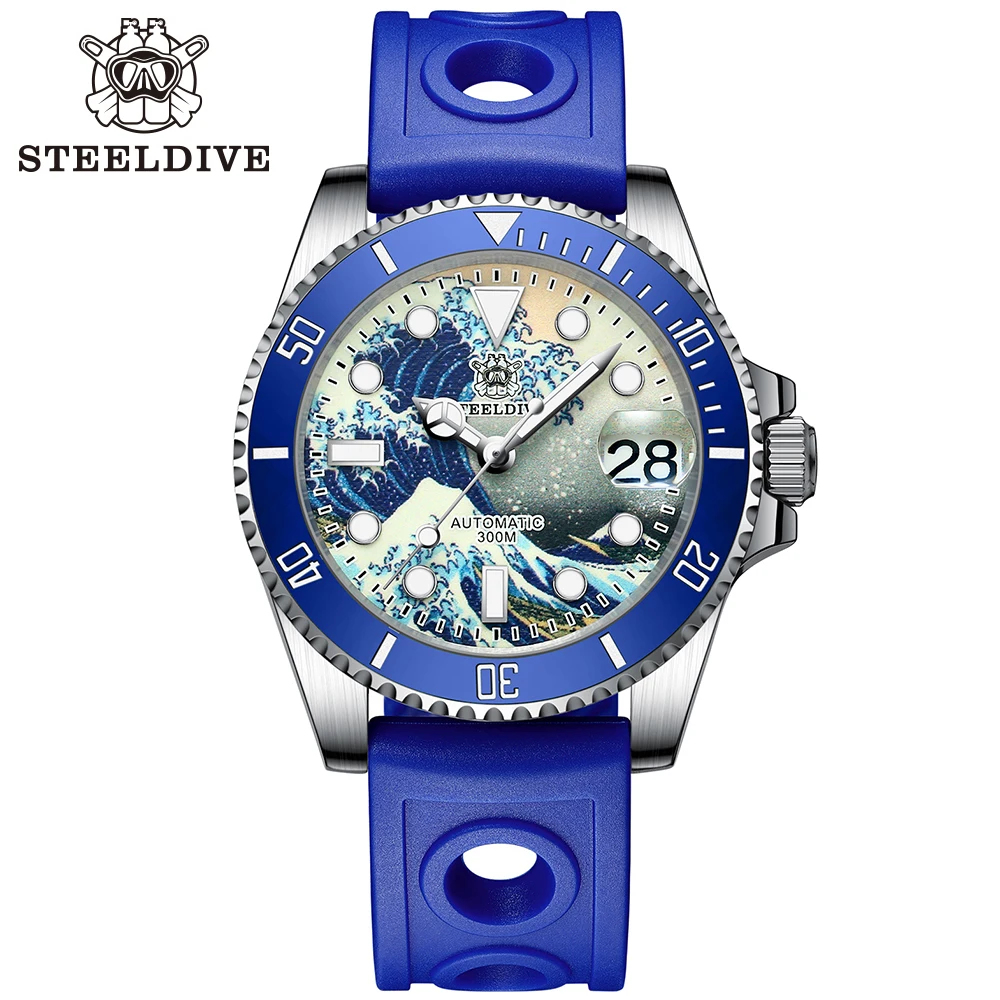 Часы мужские STEELDIVE 1953J с керамической рамкой механические сапфировым стеклом