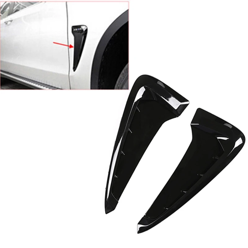 Car Side Wing Air Flow Fender Grille Intake Vent Trim For-BMW X5 F15 2014-2018 Decoration Accessories