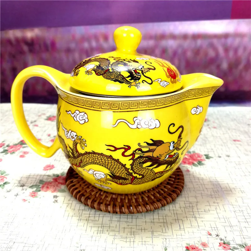 Китайский керамический чайный сервиз фарфоровая чайная чашка кунг-фу чайник с