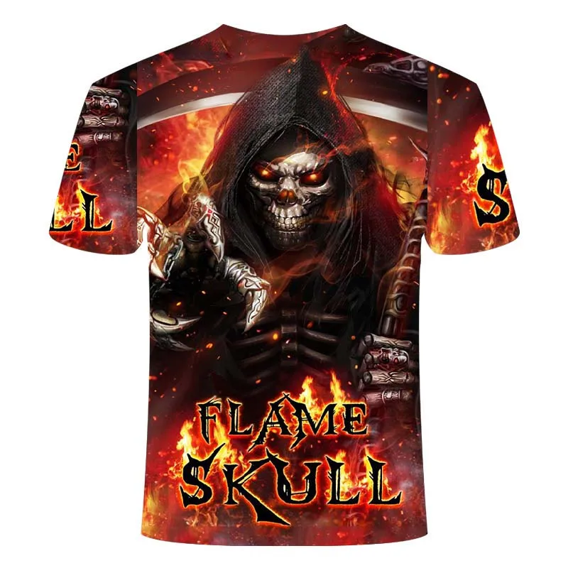

2020 Short Sleeve 3d T-shirt Men's T-shirt Men's/female T-shirt Horror Skull Pattern 3d T-shirt Street Hip Hop Short Sleeve Top