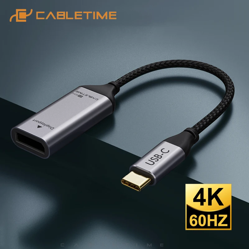 Переходник CABLETIME с USB C на Displayport 4K 60 Гц 3 1 Type DP конвертер для ноутбука ПК Macbook Air