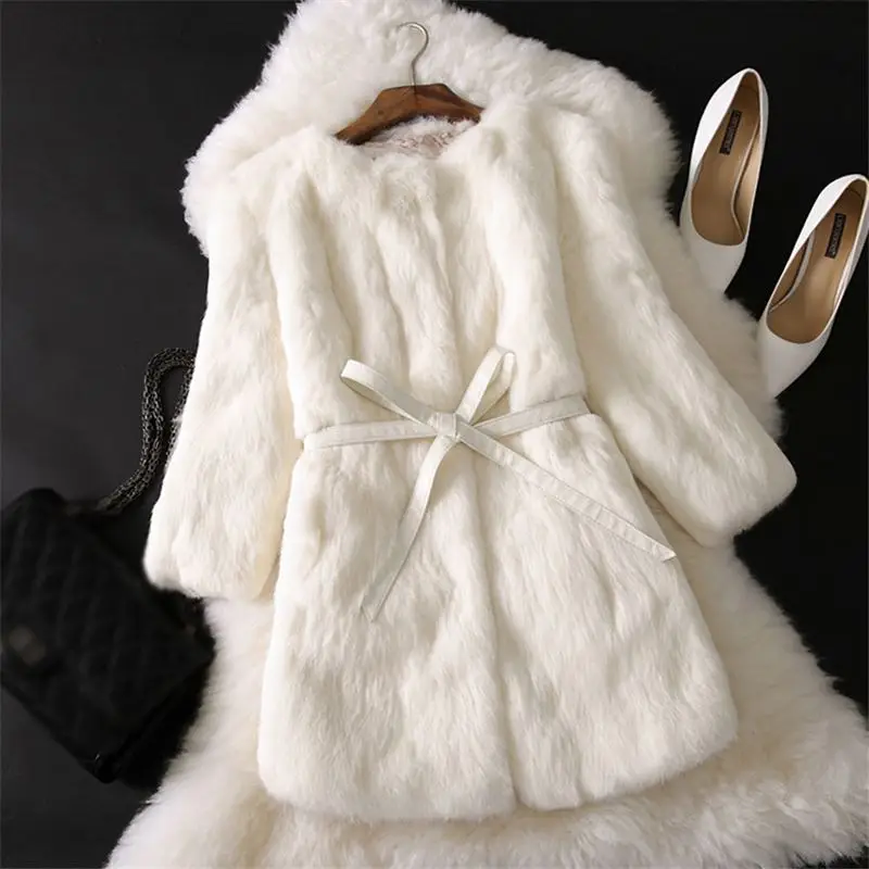 Женское Свободное пальто Leiouna Элегантное повседневное теплое из искусственного