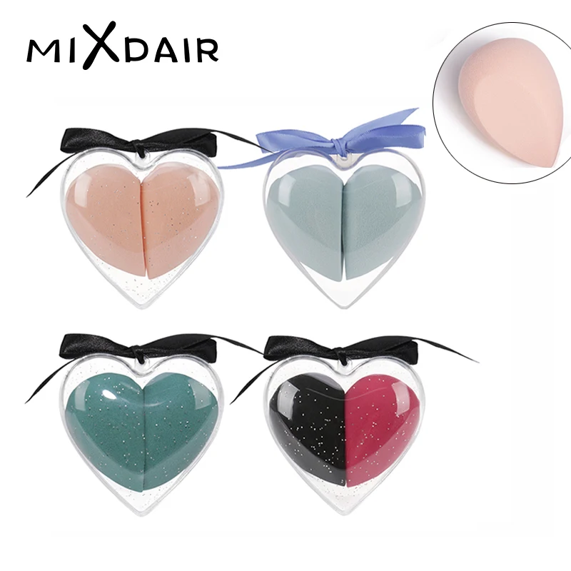 MIXDAIR 2 шт./компл. Косметическая пышная в форме сердца Губка для макияжа