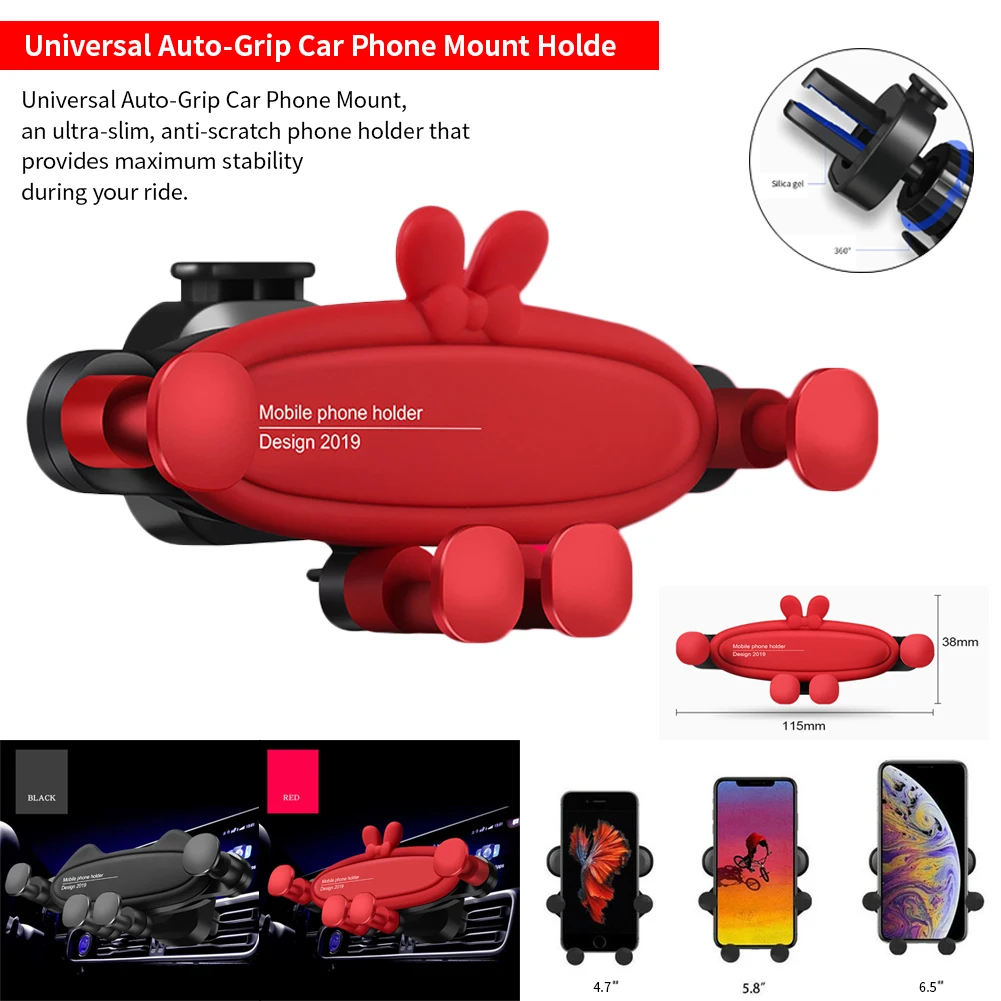 

Universal Phone Holder Auto Gravity Car Air Vent Clip Mount Mobile Support Smartphone Holder For iPhone 12 Pro Max Huawei Xiaomi