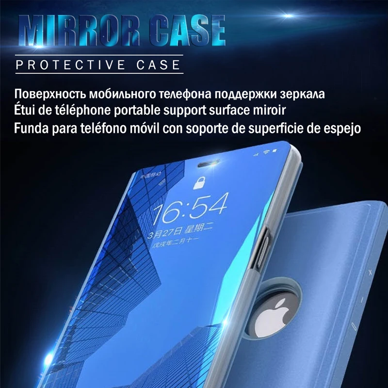 Роскошный умный зеркальный флип-телефон чехол для iphone 6 6S 7 8 iphone h и 6 6S 7 8 Plus и iphone X XS XR XSMAX FUNDA