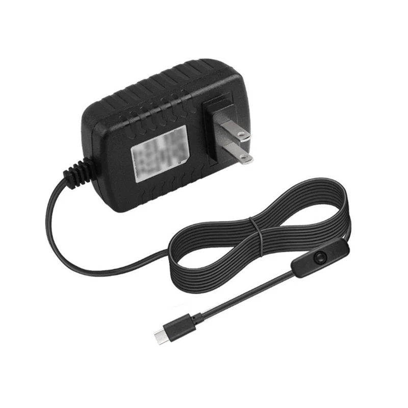 Для Raspberry PI 4 модель 5 В/3 а 3000 мА адаптер питания USB Type-C с переключателем ВКЛ./ВЫКЛ.