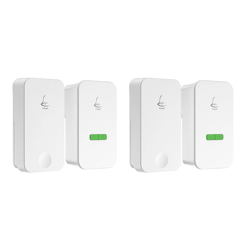 

Hot TTKK Linbell Wireless Doorbell With No Battery Self Powered Required For Remote Button Receiver With 36 Chime