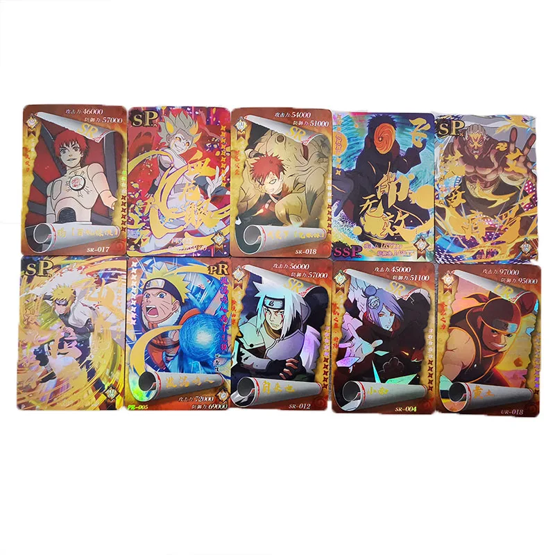 Tarjeta de Anime Naruto para ni&ntilde;os, colecci&oacute;n de personajes de animaci&oacute;n, regalo de vacaciones, 280 Uds.-3