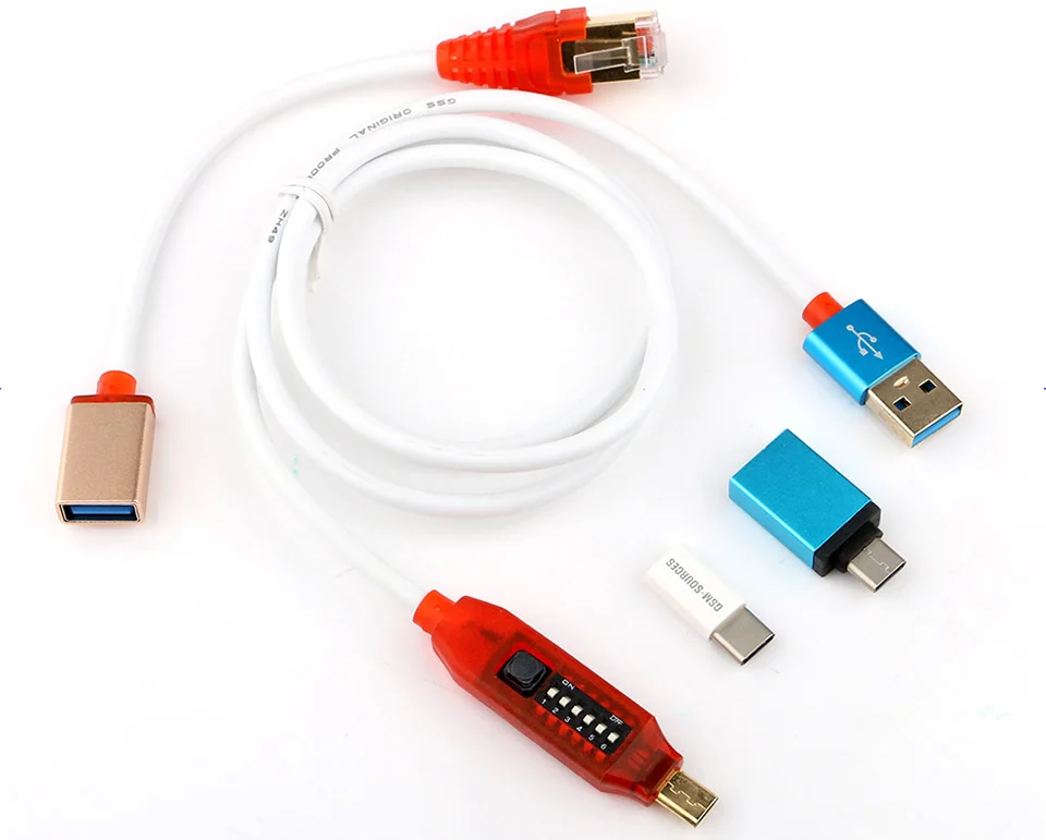 Micro USB RJ45 все в 1 кабель запуска для Qualcomm EDL/DFC/9008 режим поддержка быстрой зарядки MTK/SPD коробка Осьминог донгл USB адаптер