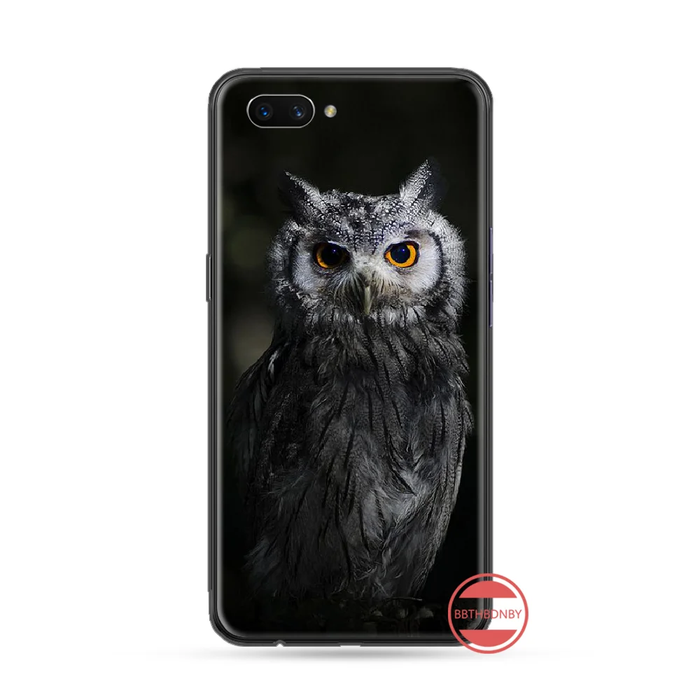 Сова ТПУ черный чехол для телефона Корпус OPPO R9 R11 R15 R17 RENO Realme S PLUS нормальный 2z 3 5 C2