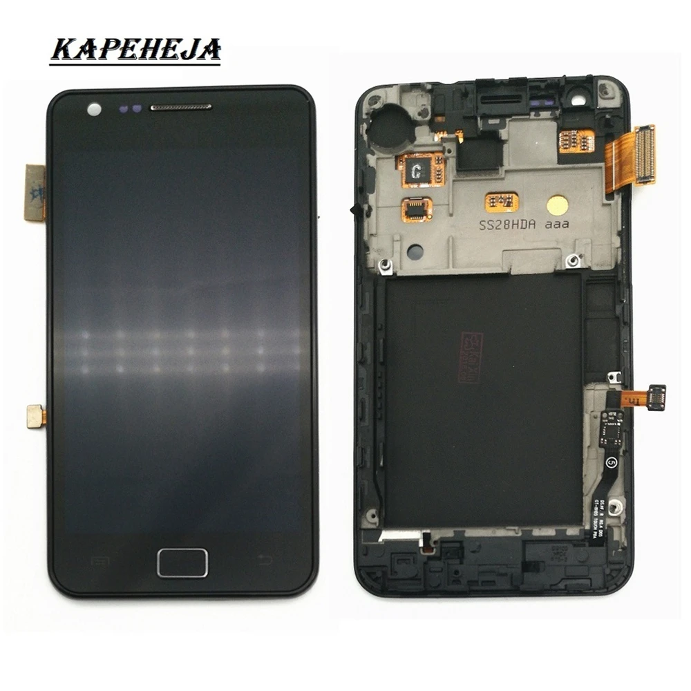 ЖК дисплей Super AMOLED 4 3 дюйма для Samsung Galaxy S2 Plus I9105/S2 I9100 с сенсорным экраном и