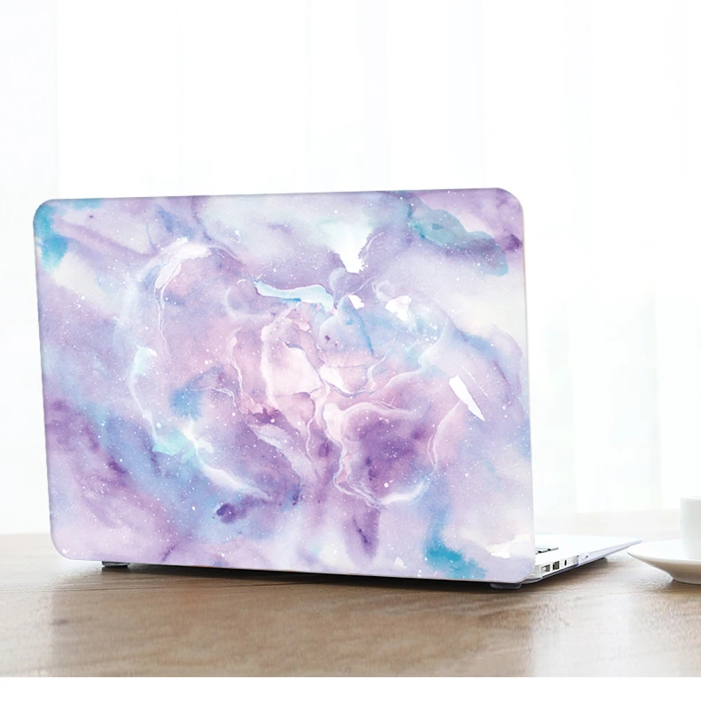Матовый Жесткий чехол для ноутбука с мраморным рисунком клавиатуры набор Apple Macbook