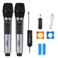 wireless microphone portable uhf dynamic microphone system with rechargeable receiver professional handheld microphone for kar