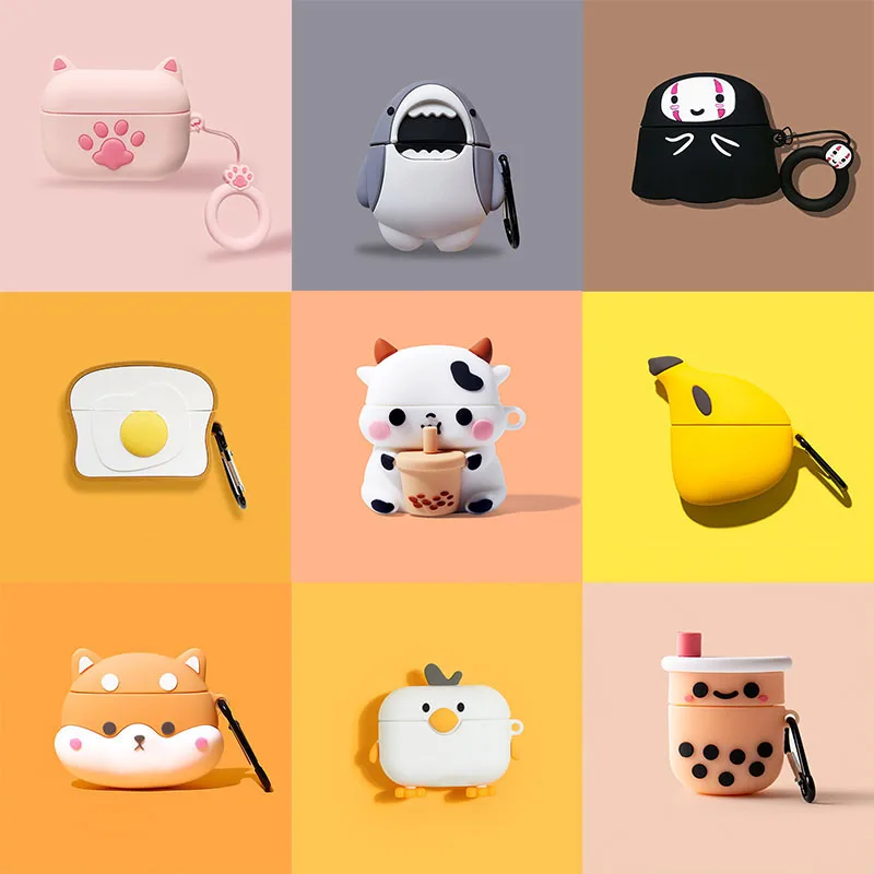 

3D Cartoon Animal Soft Silicone Headphones Case for AirPods Pro Case Wireless Bluetooth Earphone Protect Cover for AirPods 3 Pro