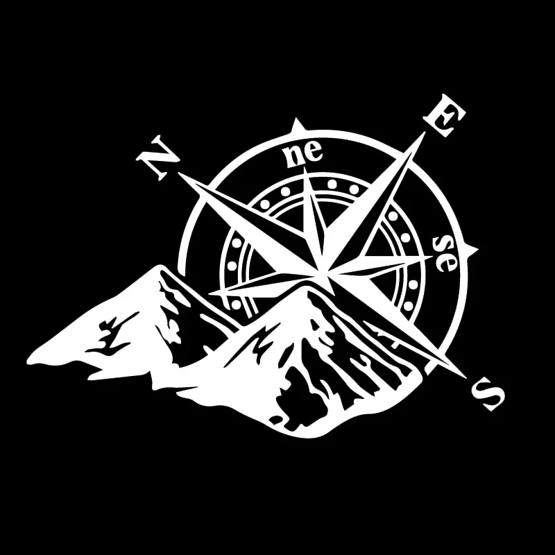 

Dawasaru Jungle Adventure Compass PVC Car Sticker Personalized Decal Laptop Truck Motorcycle KK Auto Accessories 16cm*12cm
