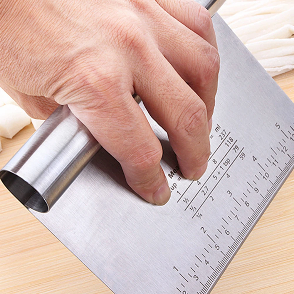 Stainless Steel Pizza Dough Scraper Cutter Kitchen Pastry Cake Spatula Tool DIY Bakeware Cooking | Дом и сад