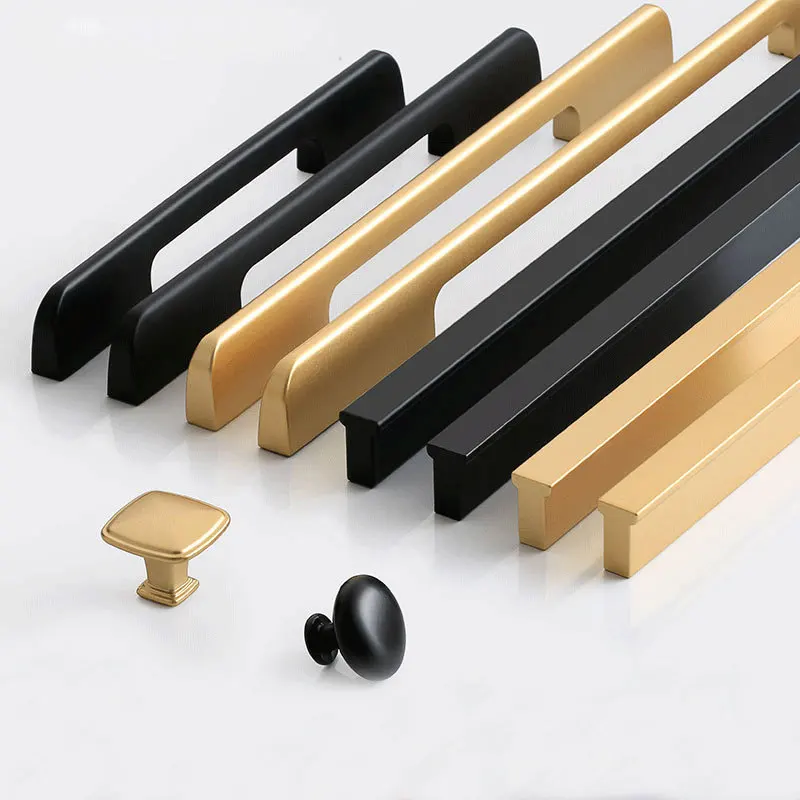 

Black/Golden Cabinet Handle Stainless Steel Drawer Pull Kitchen Furniture Hardware Door Knob Dresser Knob Wardrobe