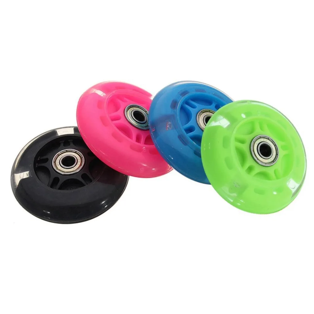 80mm 100mm 120mm Scooter Wheel LED Flash Light Up Scooter Wheel for Scooter Bearings with 5 Colors Light Kid Gifts toys