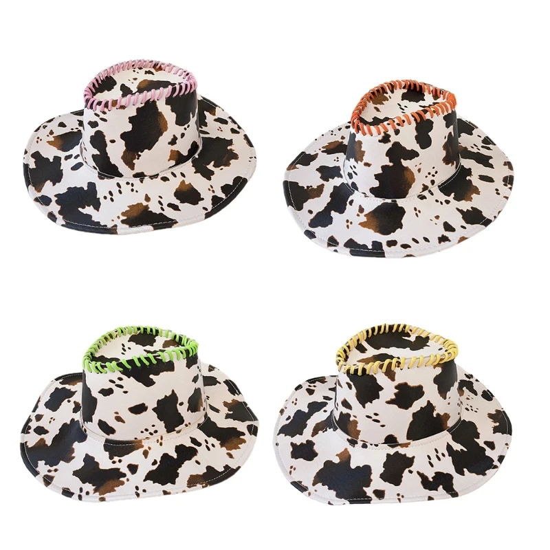 

Retro Casual Cute Cow Pattern PC Basin Cowboy Fall Winter Outdoor Hipster 35EF