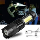 Ударопрочный XP-G Q5, Регулируемый зум, 8 Вт, миниатюрный светодиодный фонарь со встроенным аккумулятором, алюминиевый фонарь, спортивные лампы 2000 люмен