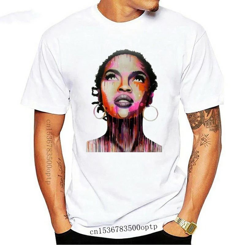 

Новинка, Мужская футболка Songwriter Lauryn Hill, размер S-XXXL, белая футболка