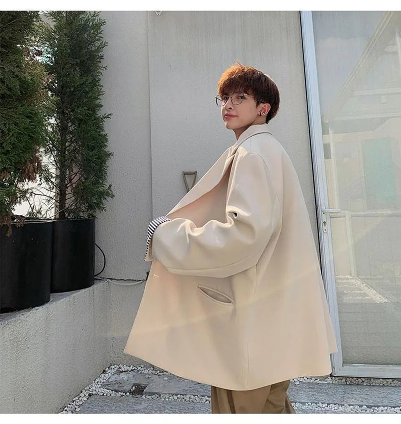 Мужские блейзеры GODLIKEU повседневные Модные свободные корейские Топы в британском