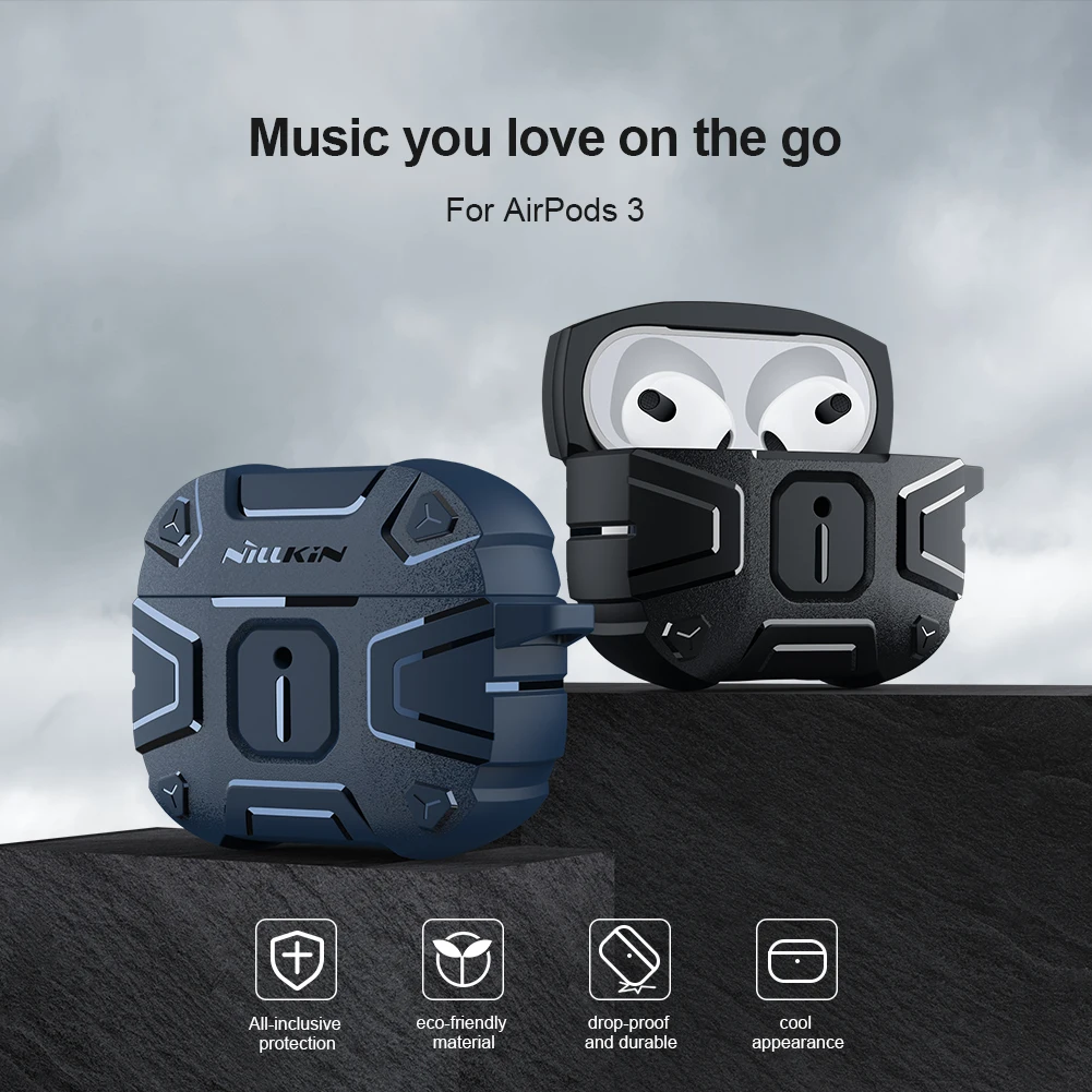 

Nelkin Luxury War shield For AirPods 3 Case TPU earphone Protector 2021 New Accessories Case Cover Men for Apple Airpods 3 Cases