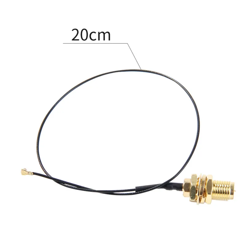 

2 x 5Dbi 2.4GHz 5GHz Dual Band M.2 IPEX MHF4 U.fl Extension Cable to WiFi RP-SMA Pigtail Antenna Set For Intel AX210 AX200 9260